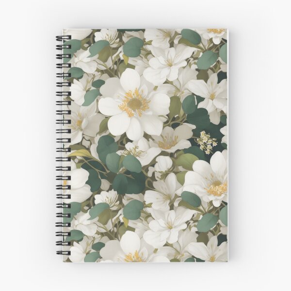 Item preview, Generated 70s Watercolor White Tropical Flower and Leaf pattern  designed and sold by AiArtMerch.