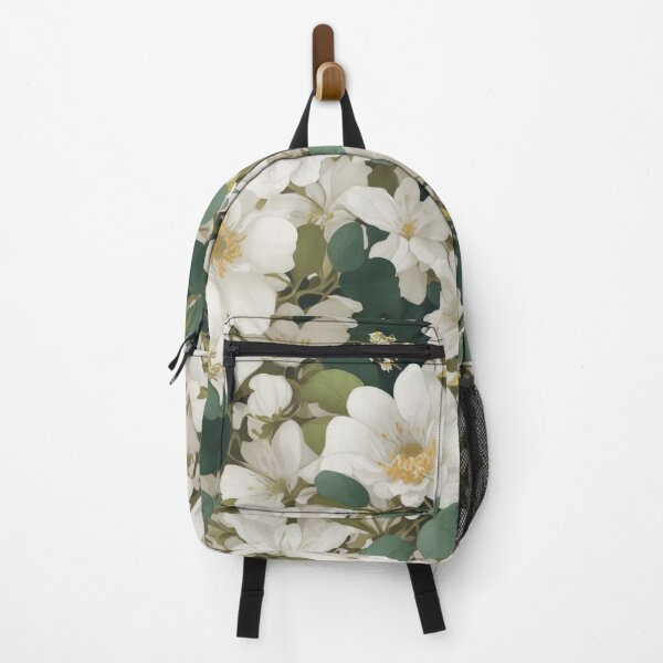Item preview, Generated 70s Watercolor White Tropical Flower and Leaf pattern  designed and sold by AiArtMerch.