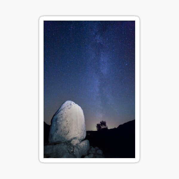 Bruce's Stone Glentrool, Scotland and the Milky Way Sticker