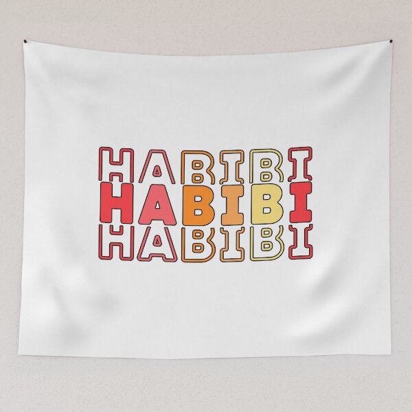 Item preview, Habibi My Beloved حبيبي Love Arabic Stacked Word designed and sold by ZamZamDesign.