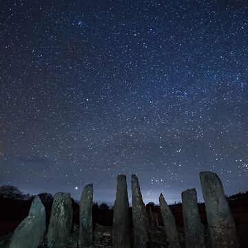 Artwork thumbnail, Cairn Holy Standing Stones and Stars, Galloway Scotland by davecurrie