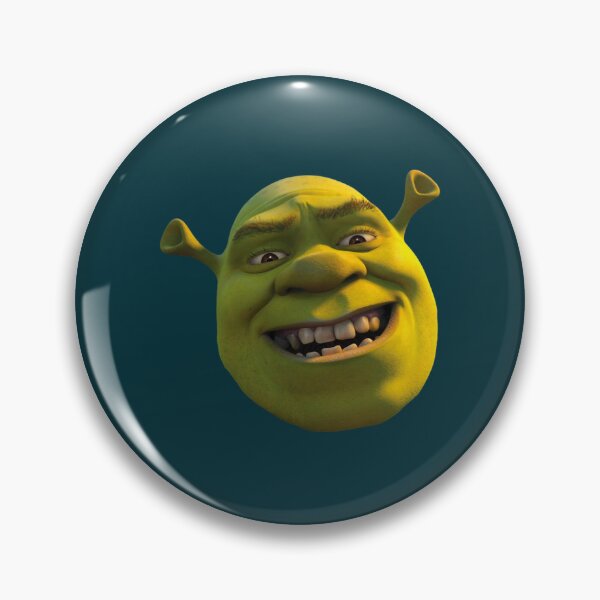 Shrek Meme Face Enamel Pin