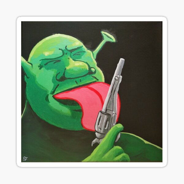 Shrek Yikes Face Sticker - Sticker Graphic - Auto, Wall, Laptop