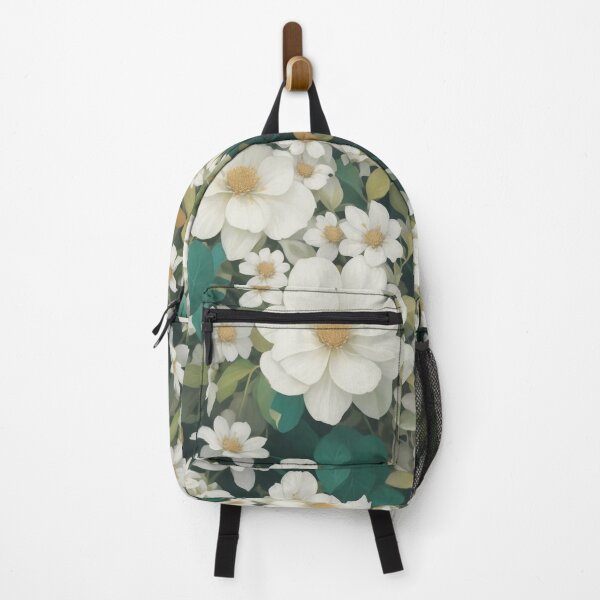 Item preview, Generated 70s Watercolor White Tropical Flower and Leaf pattern  designed and sold by AiArtMerch.