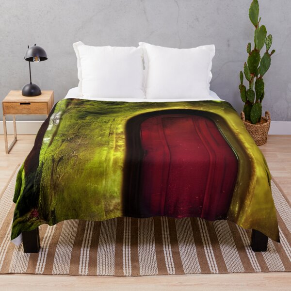 Item preview, Red door in forest generated by artificial intelligence designed and sold by megadrina.