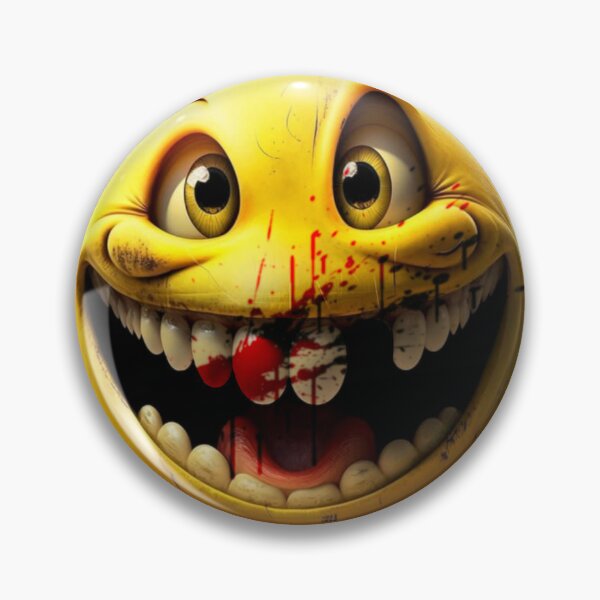 3d render of haunting, nightmarish, cursed crying emoji with