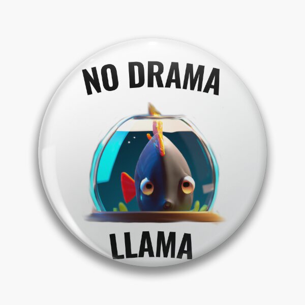 Item preview, No drama LLAMA - cute fish designed and sold by Ball-and-Match.
