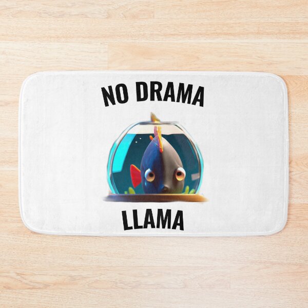 Item preview, No drama LLAMA - cute fish designed and sold by Ball-and-Match.