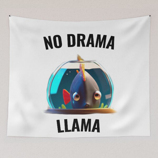 Item preview, No drama LLAMA - cute fish designed and sold by Ball-and-Match.