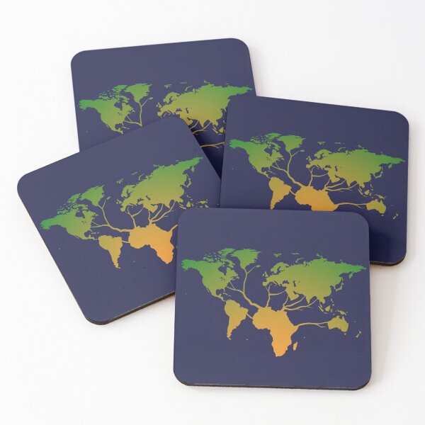 Item preview, World Map Tree Africa Roots Gradient Pattern designed and sold by d247.
