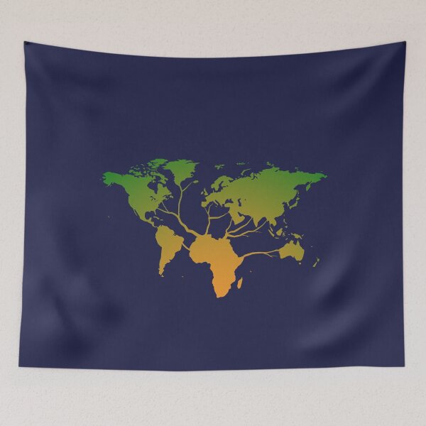 Item preview, World Map Tree Africa Roots Gradient Pattern designed and sold by d247.