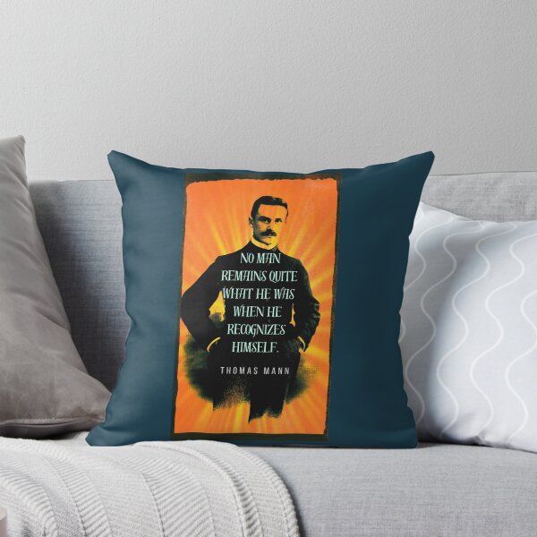 Item preview, Copy of Thomas Mann portrait and quote: No man remains quite what he was when he recognizes himself. designed and sold by artbleed.