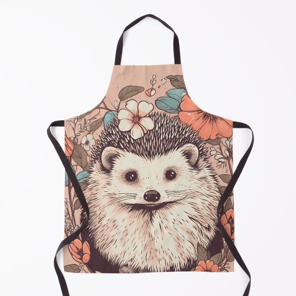 Item preview, Hedgehog Illustration in a field of flowers designed and sold by 11pixeli.