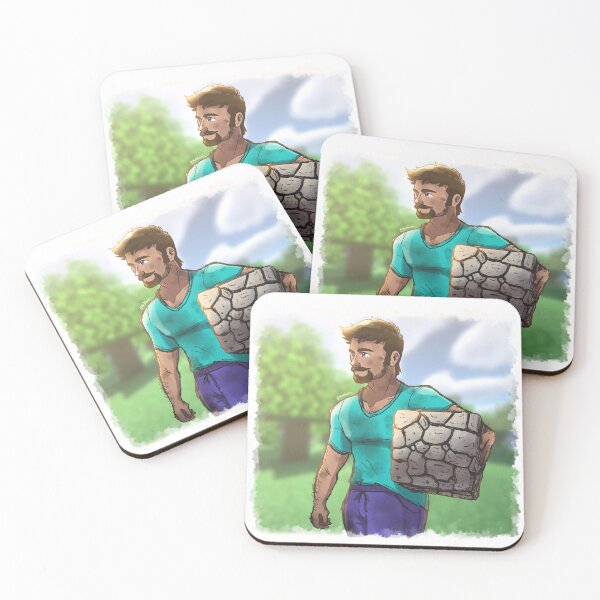 Item preview, Steve carrying a cobblestone designed and sold by Hortelaaa.