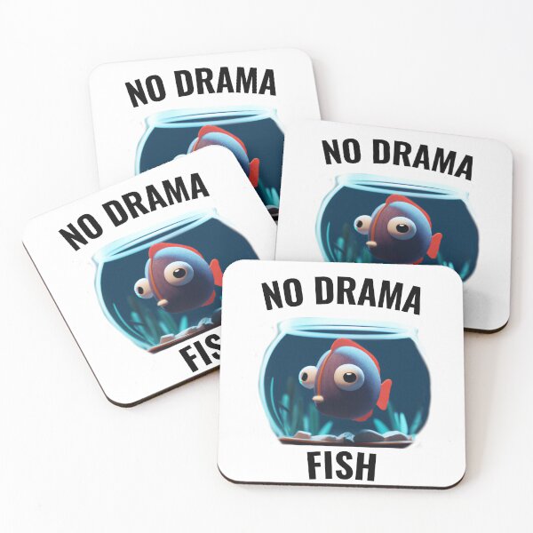 Item preview, No drama FISH - cute fish designed and sold by Ball-and-Match.