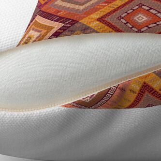 Alternate view of Kilim Diamonds - Apricot Throw Pillow