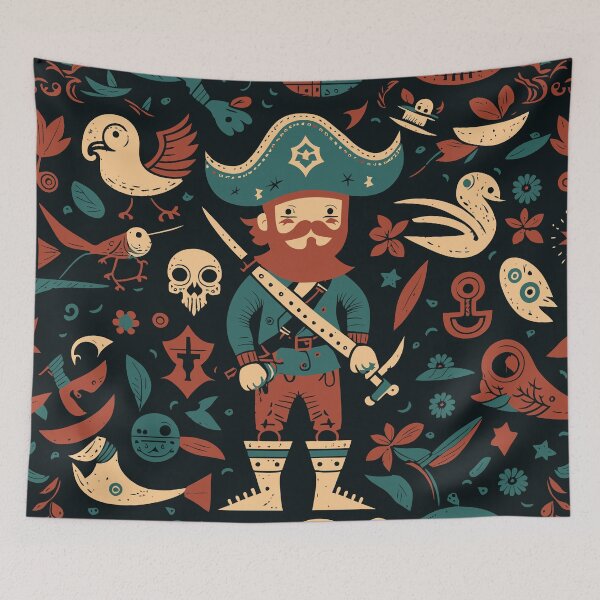 Item preview, Cute Pirate pattern designed and sold by Amir Faysal.