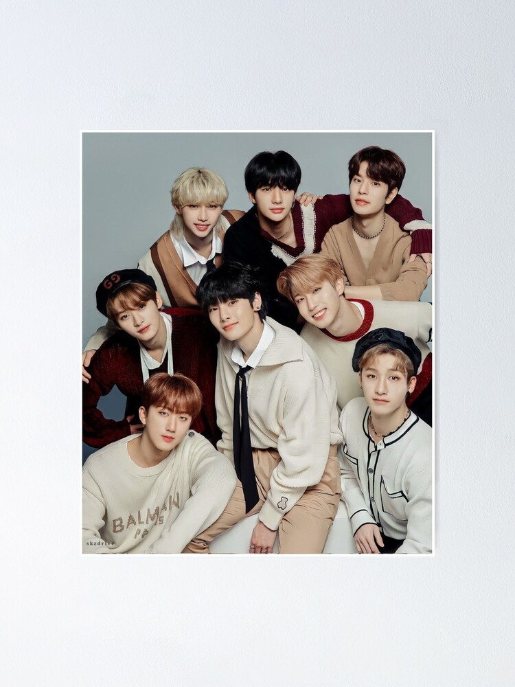 Poster Stray Kids Sur Toile 20x30cm - Déco Chambre Moderne Sans Cadre - Impression Haute Qualité Style Esthétique