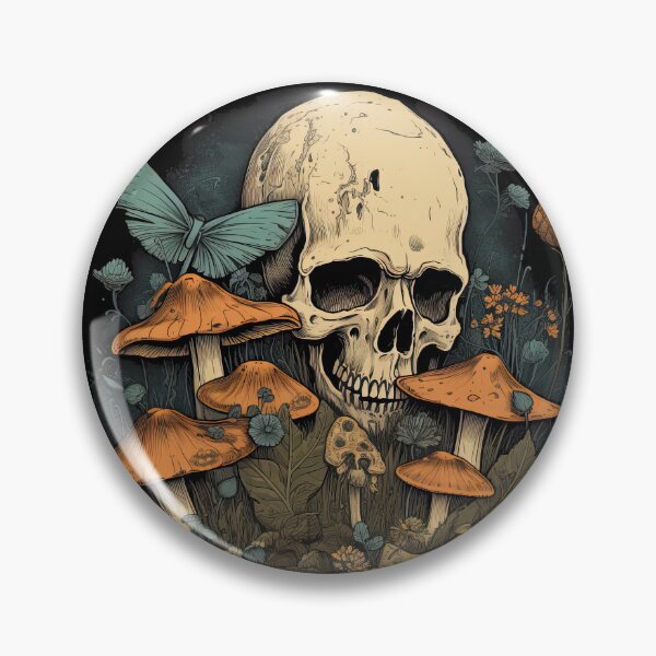 Item preview, Mushrooms in the forest illustration memento mori  designed and sold by Intune.