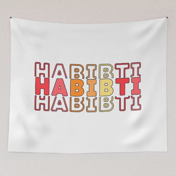 Item preview, Habibti My Beloved حبيبي Love Arabic Stacked Word designed and sold by ZamZamDesign.