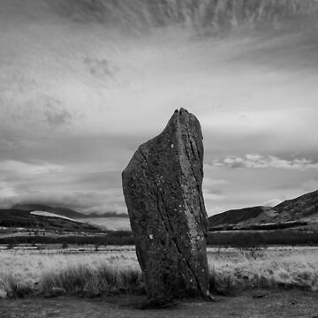 Artwork thumbnail, Machrie Moor Standing Stone, Arran, Scotland by davecurrie