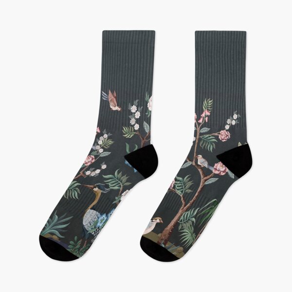 Item preview, Dark Night Luxury Vintage Chinoiserie Botanical Night Garden Nightgarden designed and sold by UtArt.