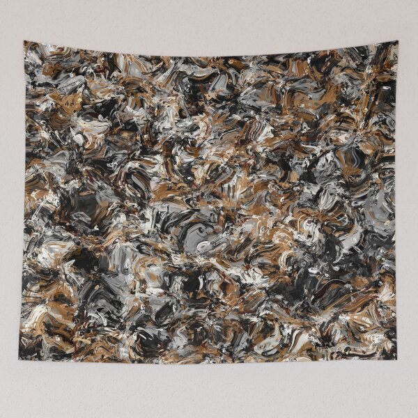 Item preview, Bold Brush Stroke Abstract Painting in Brown Black and White designed and sold by Trevor Hirst.