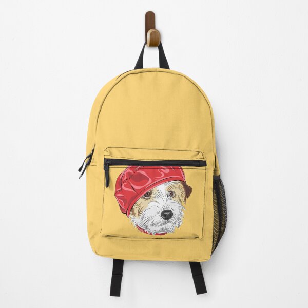 Item preview, Jack Russell Terrier dog in red beret designed and sold by kavalenkavart.