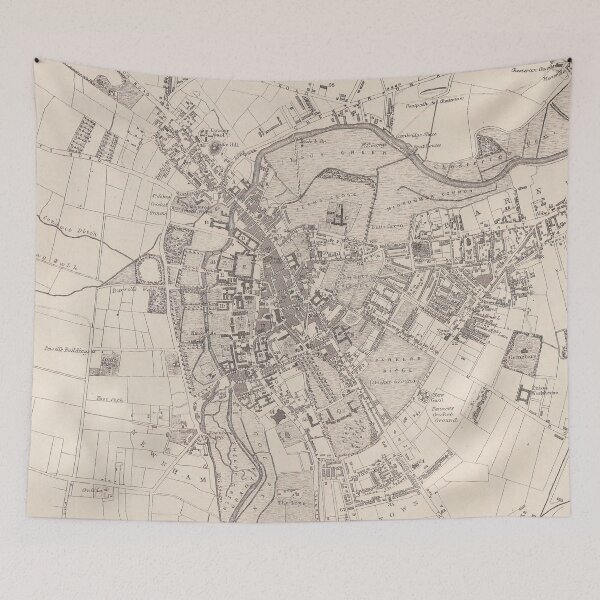 Item preview, Vintage Map of Cambridge England (1690) designed and sold by BravuraMedia.