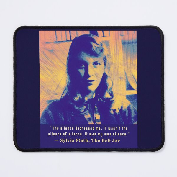Item preview, Sylvia Plath portrait and quote: The silence depressed me.. designed and sold by artbleed.
