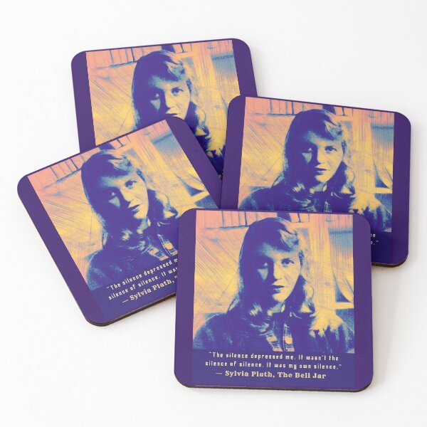 Item preview, Sylvia Plath portrait and quote: The silence depressed me.. designed and sold by artbleed.