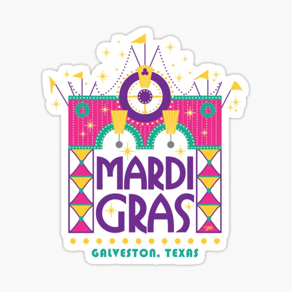 Galveston Mardi Gras Arch, Galveston, Texas Sticker