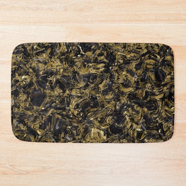 Item preview, Bold Brush Stroke Abstract Painting in Black and Gold designed and sold by Trevor Hirst.