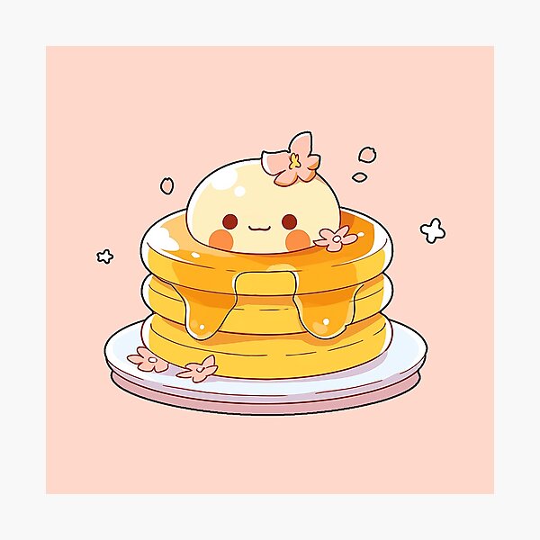 Item preview, Beurre Chibi mignon sur des crêpes avec du sirop Anime Art designed and sold by Ayumi  Nakamura.