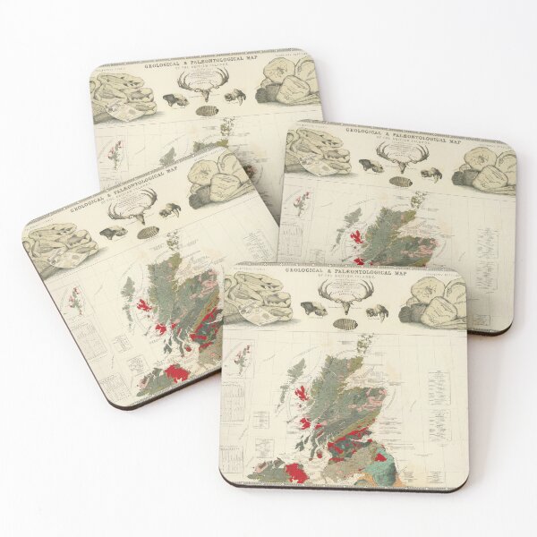 Item preview, Vintage Scotland Geological & Paleontological Map (1854) designed and sold by BravuraMedia.