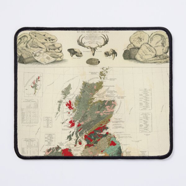 Item preview, Vintage Scotland Geological & Paleontological Map (1854) designed and sold by BravuraMedia.