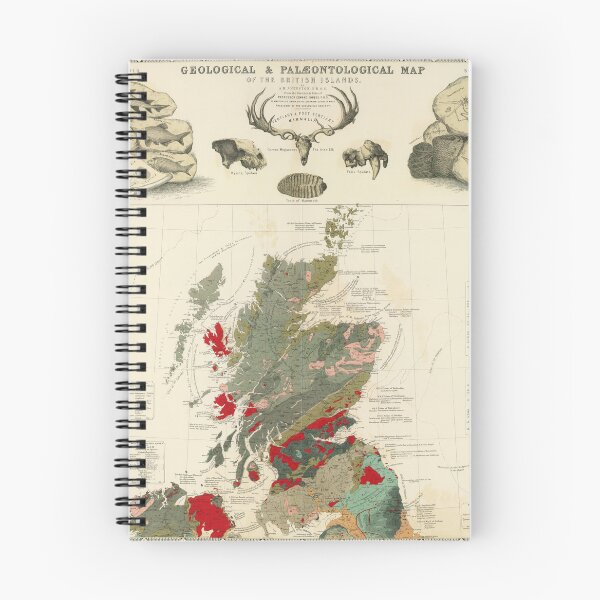 Item preview, Vintage Scotland Geological & Paleontological Map (1854) designed and sold by BravuraMedia.