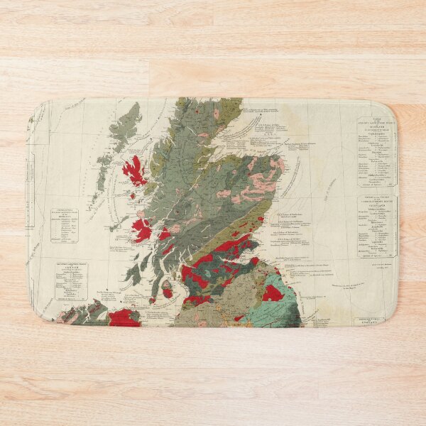 Item preview, Vintage Scotland Geological & Paleontological Map (1854) designed and sold by BravuraMedia.