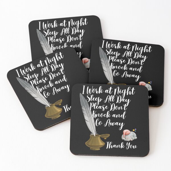 Item preview, I Work At Night Sleep All Day Please Don't Knock And Go Away Thank You designed and sold by 1970Russell.