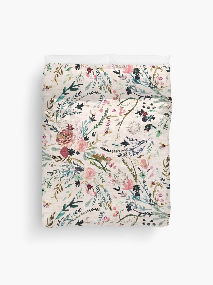 Thumbnail 1 of 2, Duvet Cover, Fable Floral designed and sold by Esther Fallon Lau.