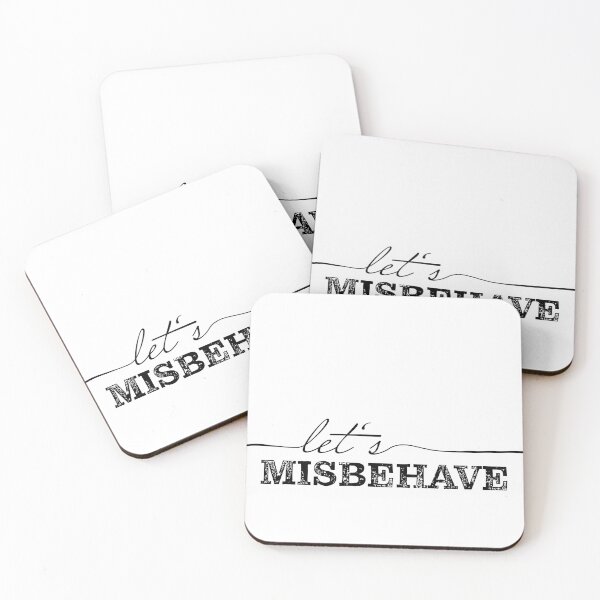 Item preview, let's misbehave_white designed and sold by pixelCROW.