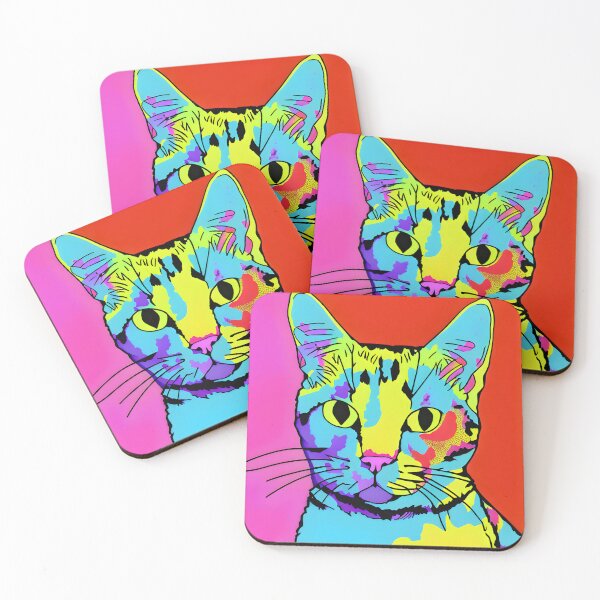 Item preview, Bright Pop Art Cat Portrait  designed and sold by Pzuggler.