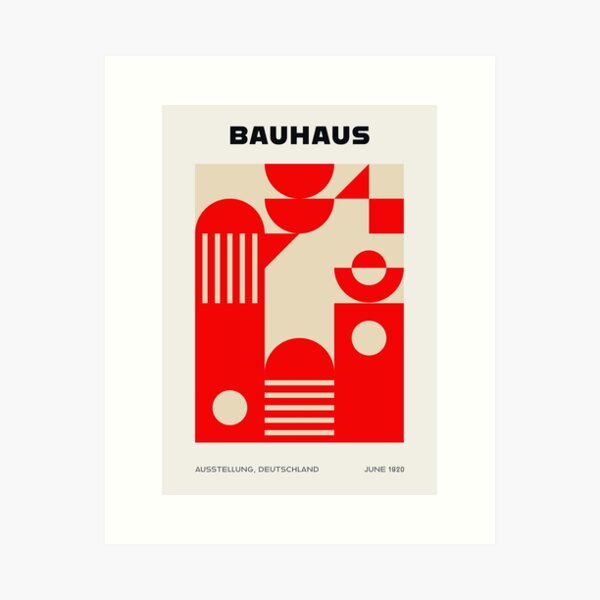 Item preview, Bauhaus No 4 Retro Stylish Poster Design designed and sold by Blue-Banana.