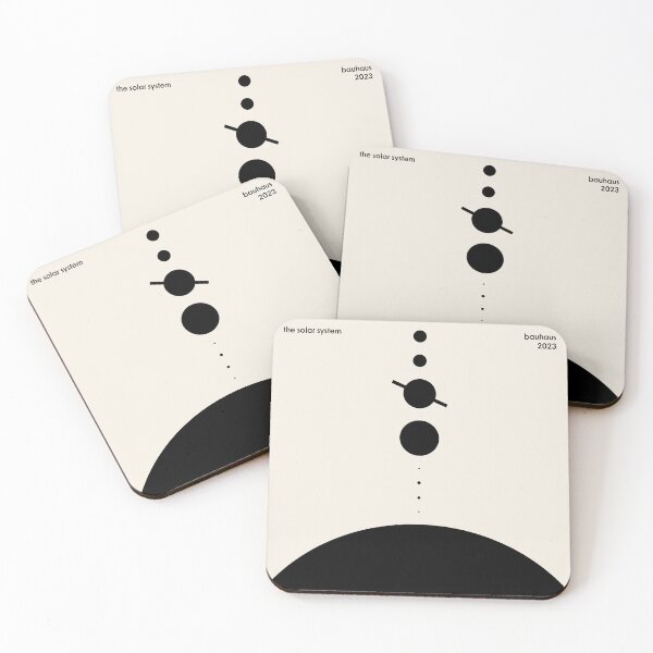 Item preview, The Solar System Bauhaus Black designed and sold by ahumbleconcept.