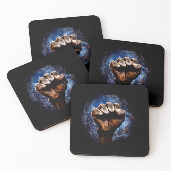 Item preview, The Freedom Fist w/blue earth background designed and sold by Artbyminga.