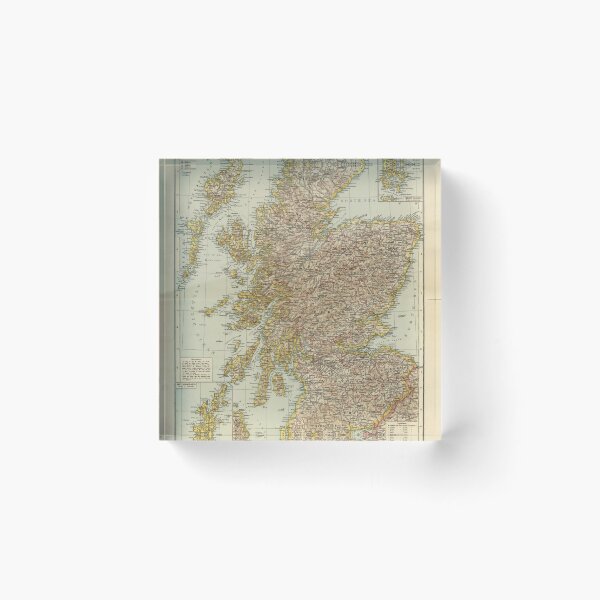 Item preview, Vintage Scotland Map (1895) designed and sold by BravuraMedia.