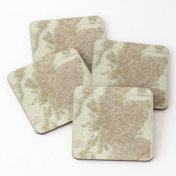 Item preview, Vintage Scotland Map (1895) designed and sold by BravuraMedia.