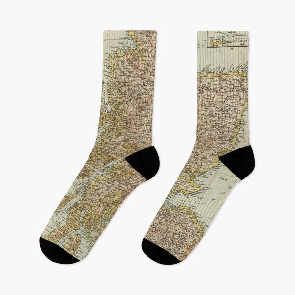 Item preview, Vintage Scotland Map (1895) designed and sold by BravuraMedia.