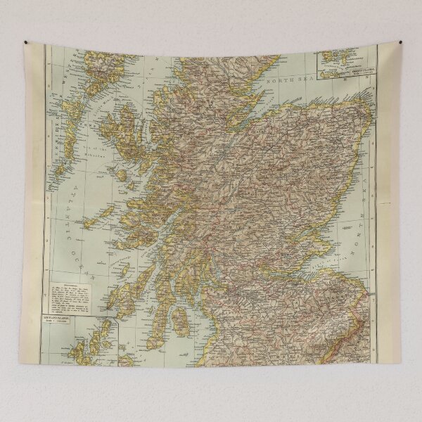 Item preview, Vintage Scotland Map (1895) designed and sold by BravuraMedia.