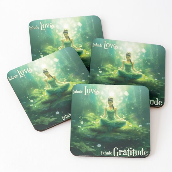 Artikelvorschau, Inhale Love Exhale Gratitude Meditation Concept entworfen und verkauft von AdrianGrosu.